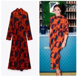 NWT Zara Limited Ed. SILK Midi Dress Sz. L